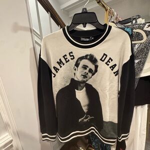 Dolce & Gabbana Black White James Dean Sweater